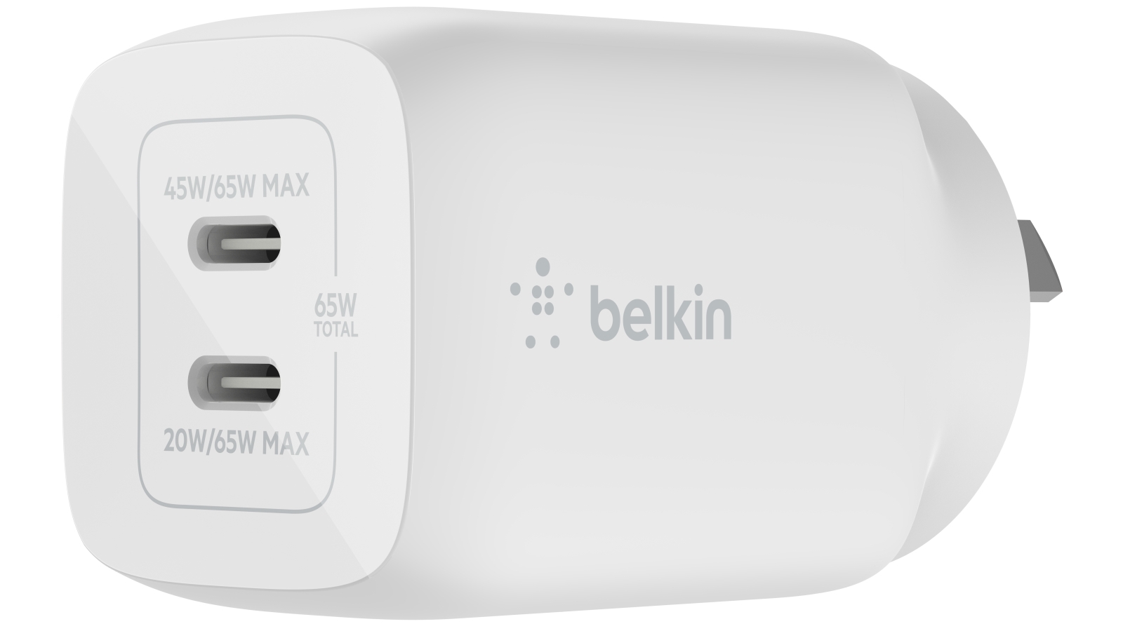 Belkin BoostCharge 65W Dual USB-C GaN Wall Charger